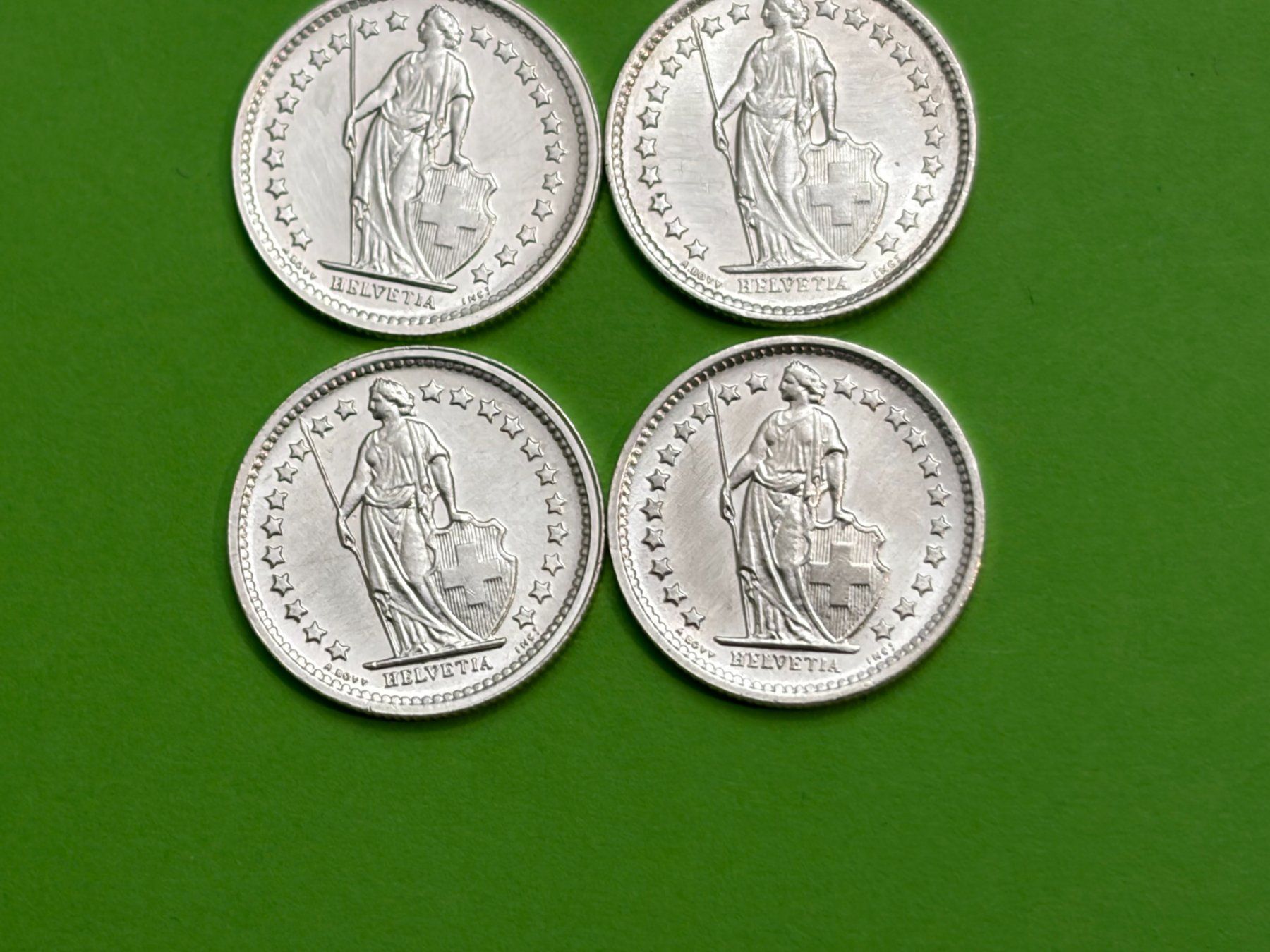 Tutti le monete: 1/2 Fr.1964, 1965, 2x1966 vorzüglich – Usato da Kräiligen venduto da wolle2101 1