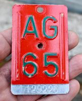 Velonummer AG von 1965 - Aargau - AG 65 - 129 226