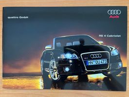 Luxus Prospekt AUDI RS4 Cabriolet  wie neu