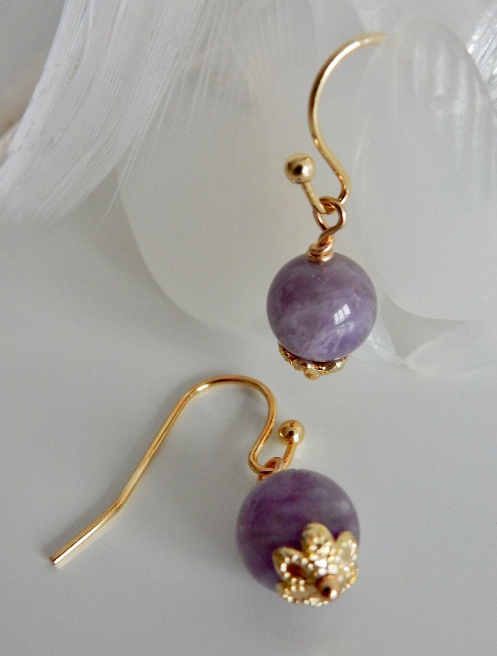 Orecchini pendenti & Orecchini a lobo: Amethyst Ohrschmuck ! – Nuovo e nell'imballaggio originale da Allschwil venduto da Weyli18