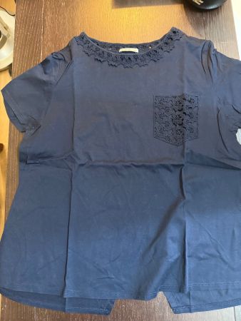 Moncler t-shirt bleu marine