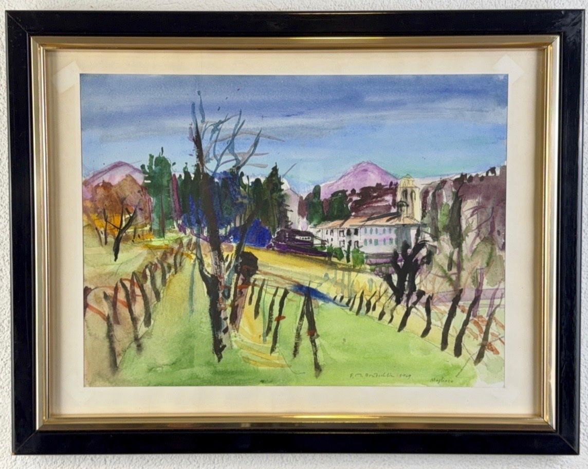 Foto & Immagini: Franz Max von Brütschlin - Original Aquarell 1969 – Usato da Adliswil venduto da Kiambu
