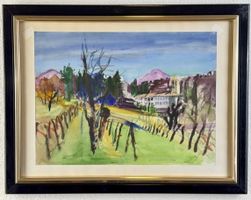 Franz Max von Brütschlin - Original Aquarell 1969