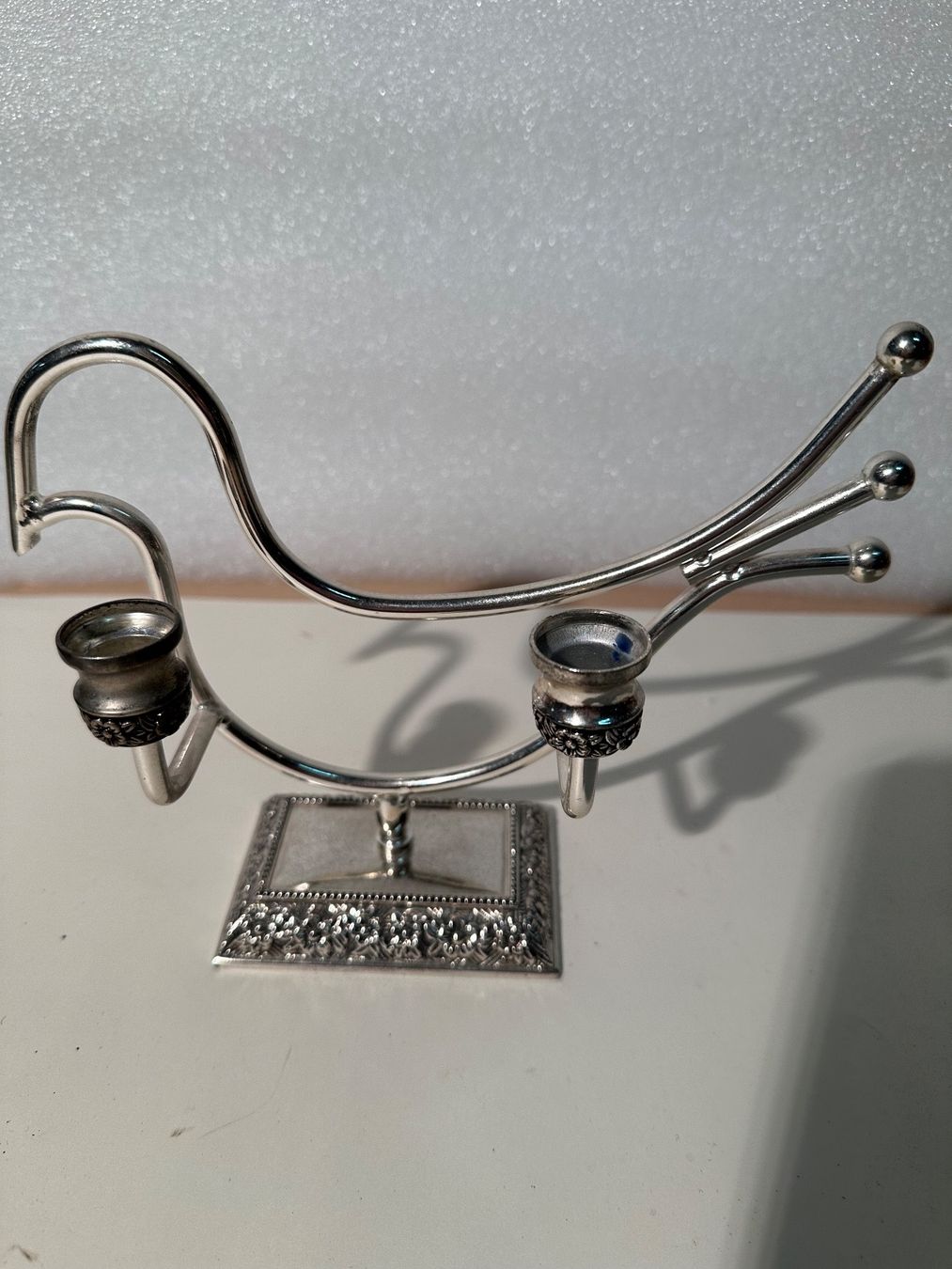 Portacandele: Chandelier plaqué argent et or – Usato da Lausanne venduto da artnouveau04