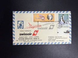 Swissair Sonderflugbrief Buenos Aires-Zürich-Luzern 1981