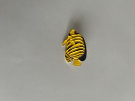 Süsser Anstecker Pin Fisch gelb schwarz!