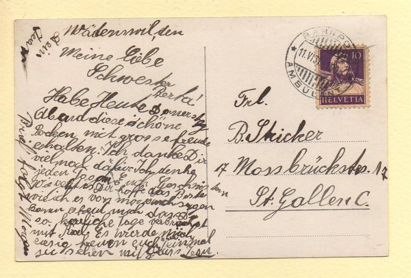Cartoline postali: WÄDENSWIL Quai, Schiff – Usato da Jona venduto da philajona 1