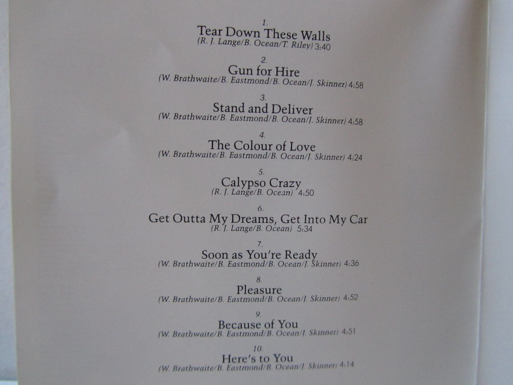 CD: Billy Ocean, CD, tear down these walls – Usato da Weiningen ZH venduto da dietsch57 3