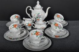 Elegantes Vintage Kaffeeservice aus Porzellan – 6 Personen