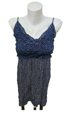 Coachella Boho Hippie Kleid / Longtop Häkel Gr. S