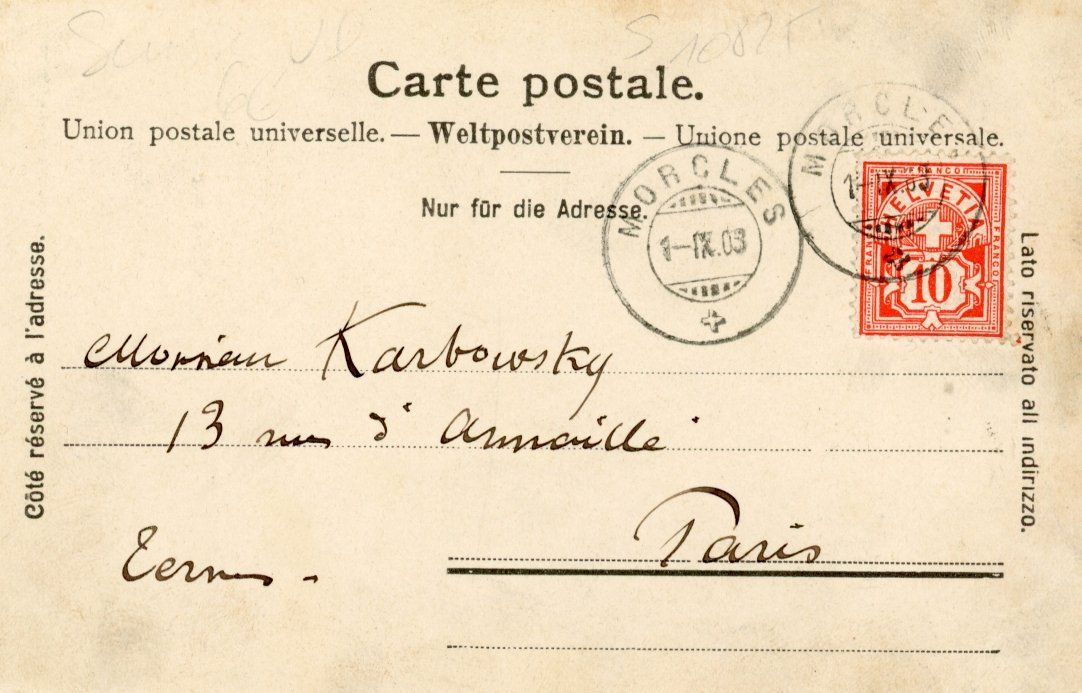 Cartoline postali: Morcles   VD     et la Dent du Midi      en 1909 – Usato da Brig venduto da Valcards54 1