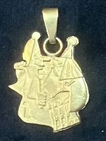 BASEL FASNACHT 1972 PLAKETTE- AUSGESÄGT- VERGOLDET- ANHÄNGER