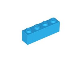 LEGO - 25x Dark Azure Brick 1x4 - 3010 - NEW