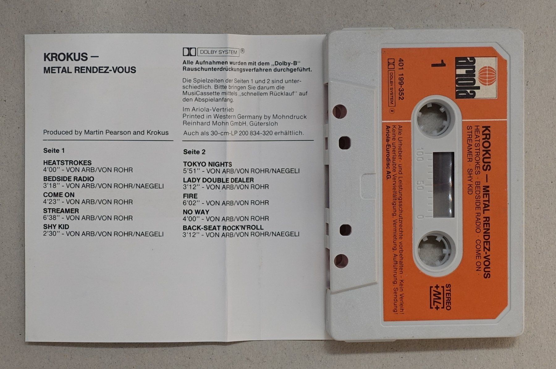 Musicassette: Krokus – Metal Rendez-vous – Usato da Sessa venduto da discoverymedia 1