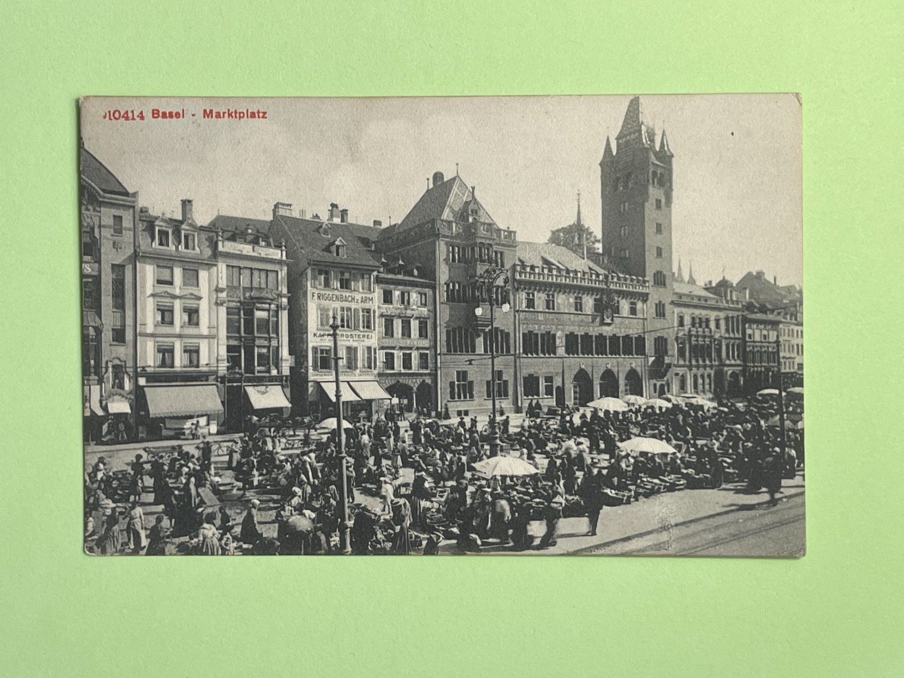 Cartoline postali: Basel - Marktplatz - 1912 – Usato da Steg VS venduto da danwer74
