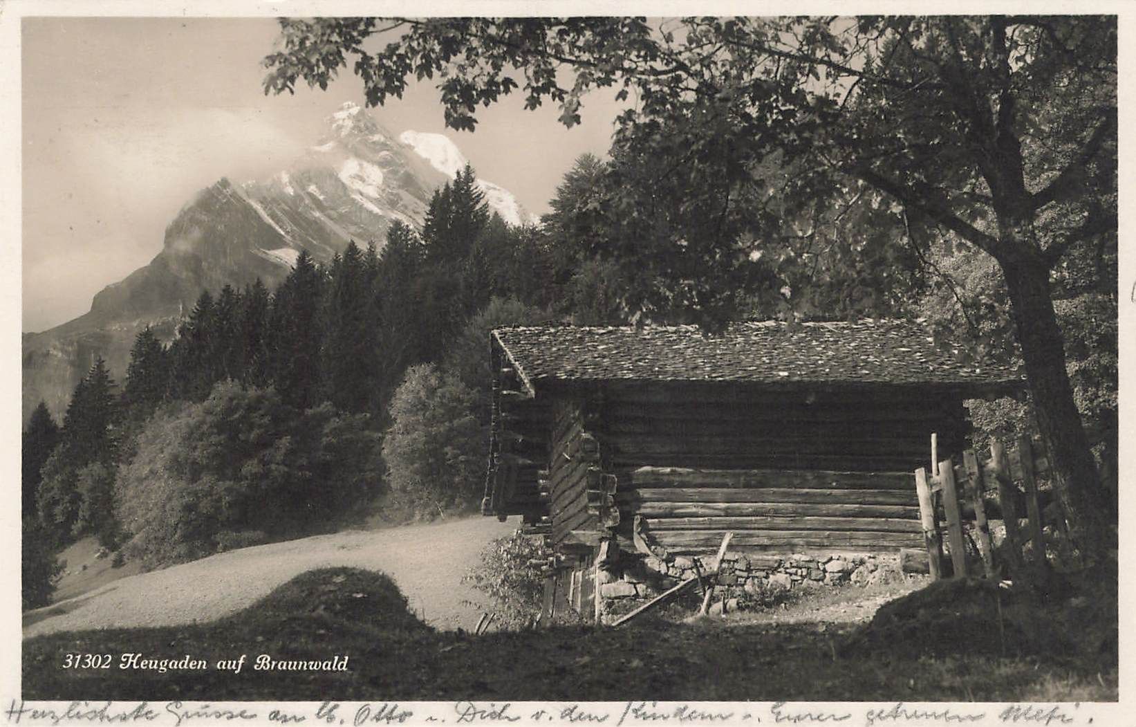 Cartoline postali: Heugaden auf Braunwald – Usato da Biasca venduto da Blenio71