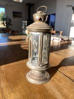 Laterne Messing mit Glas alt antiker Zustand