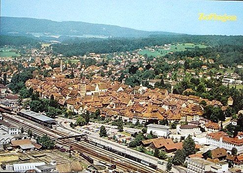 Ansichtskarten: ZOFINGEN Flugaufnahme - Bahnhof mit Bahn – Neu (gemäss Beschreibung) aus Jona von philajona