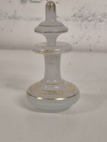 flacon a parfum en opaline blanc givré et doré