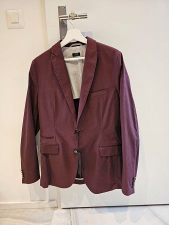 YVES Herren Blazer Bordeaux / Burgundy – Gr. 48 – NEU
