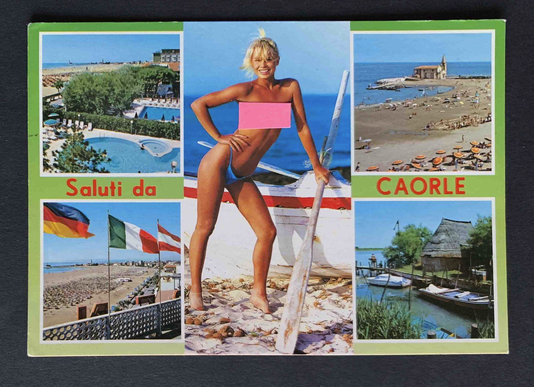 Cartoline postali: Erotik AK Saluti da Caorle – Usato da Goldau venduto da artelier1