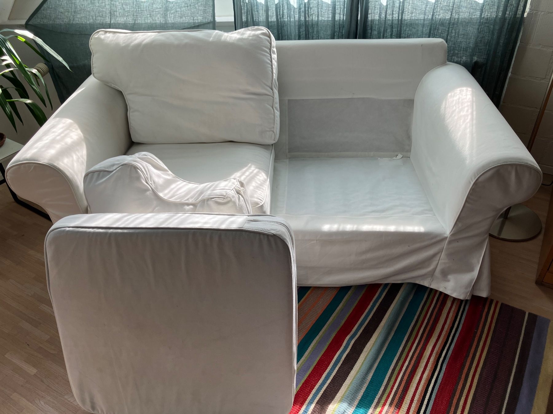 Divani: Sofa, superbequem, Zweier, Bezug Baumwolle, waschbar – Usato da Forch venduto da Zovage 1