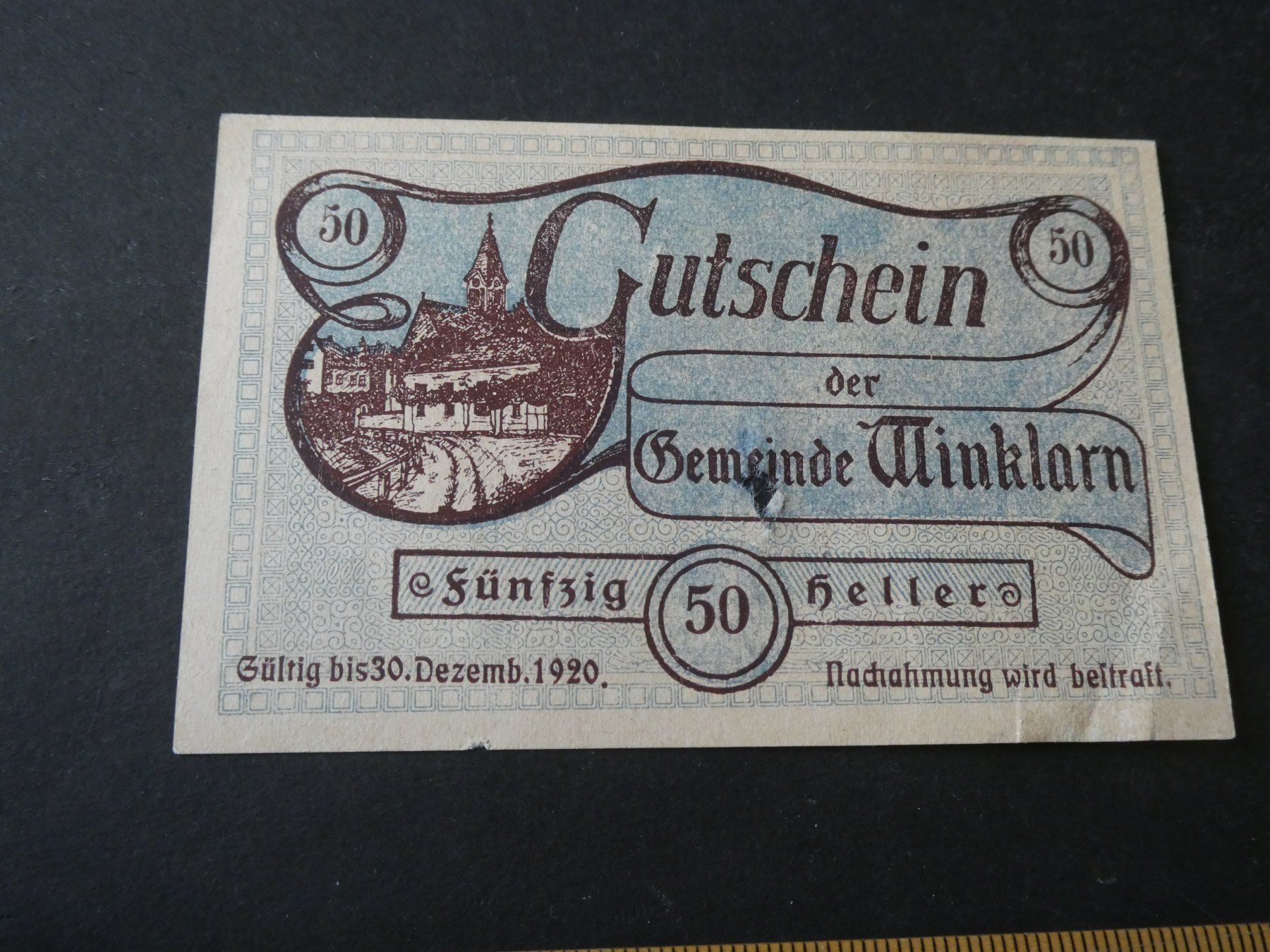 Banconote: Oesterreich, Winklarn,   Notgeldschein – Usato da Hinterforst venduto da Rohusri