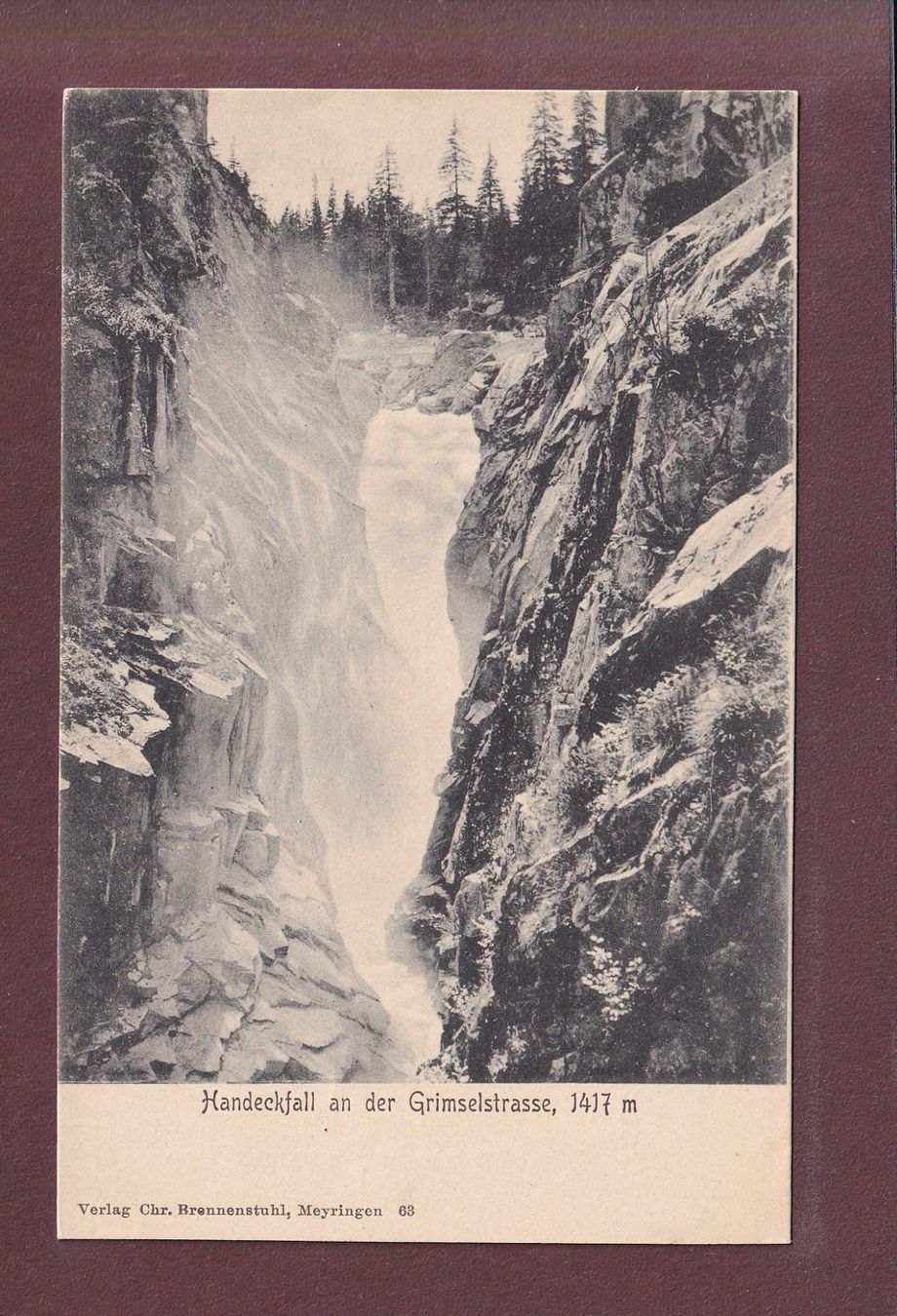 Cartes postales: HANDECKFALL an der Grimselstrasse – D'occasion à Pully par nicecards