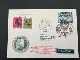 Ballonpost Österreich Brief Golling 1954  Luxus  (V103)