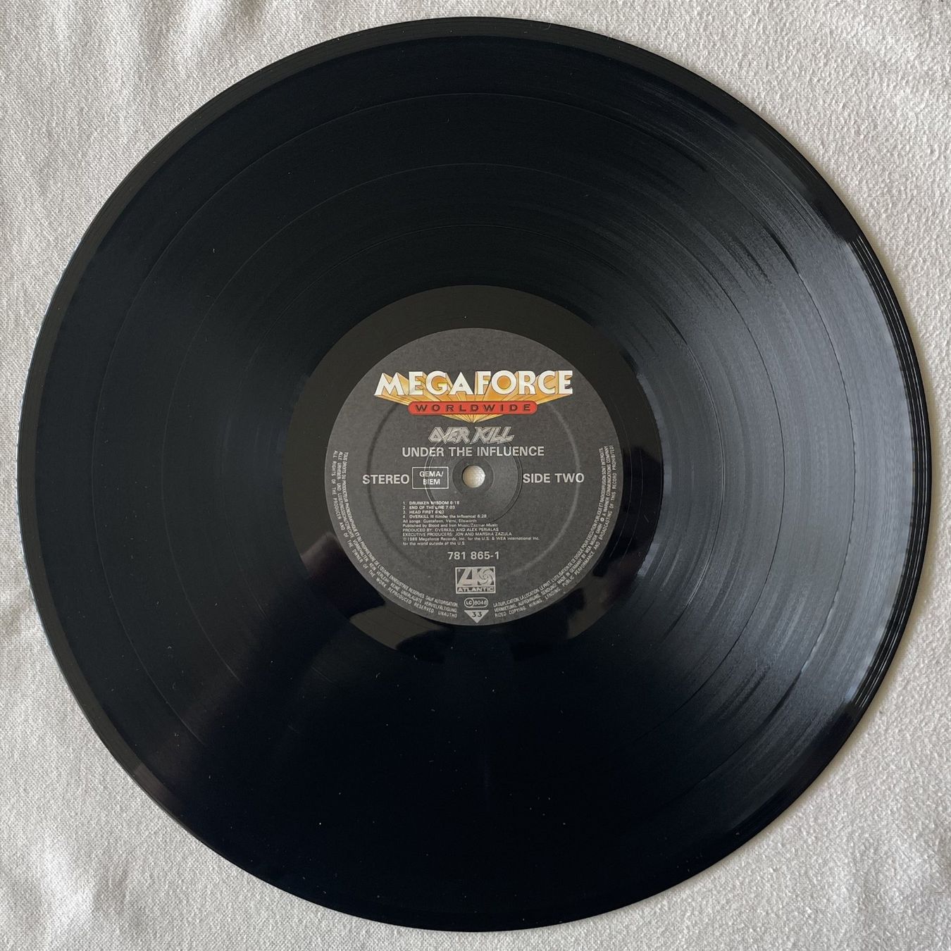 Schallplatten: Overkill – Under The Influence - LP - 1988 - First Press – Gebraucht aus Uster von Zardodel 3