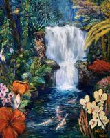 Der Wasserfall, Öl auf Leinwand
