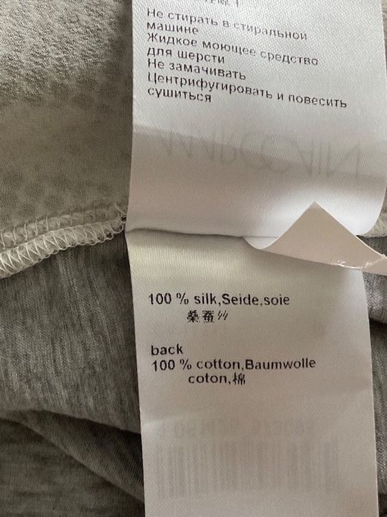 Marc Cain Camicette: Marc Cain Seiden Bluse Gr 3 (38) hellgrau – Usato da Urdorf venduto da alda02 9