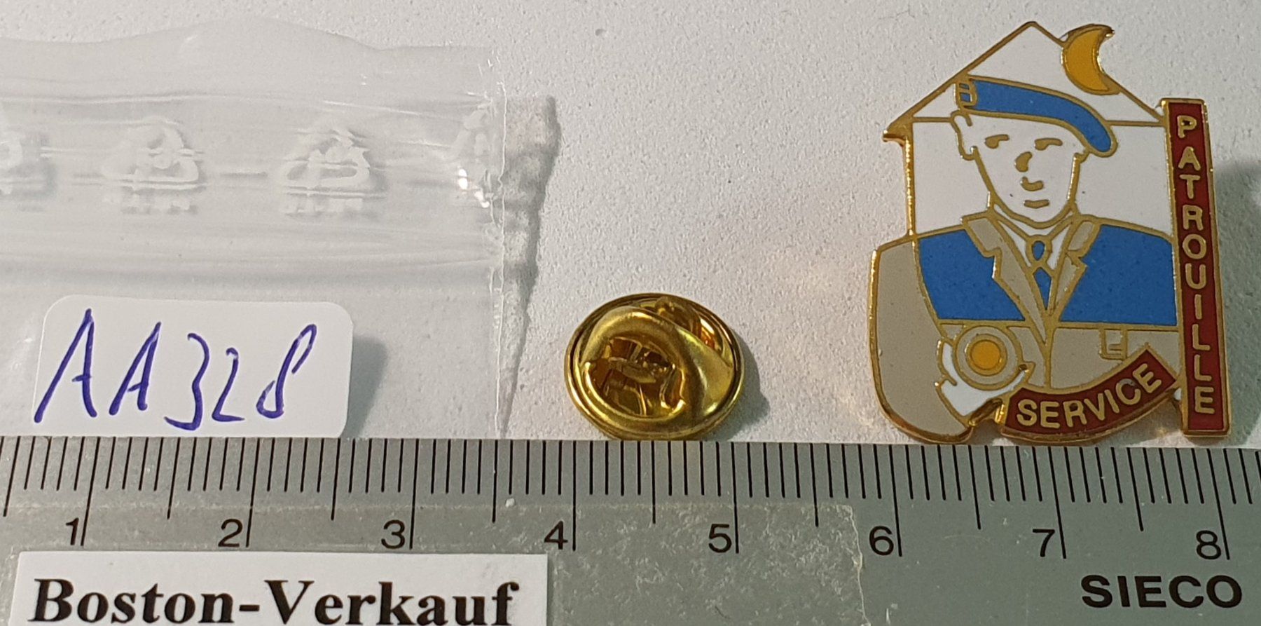 Placchette & Badge: AA328 - Pin Service Patrouille / Securitas oder Polizei Genf – Usato da Reinach BL venduto da Boston-Verkauf 1