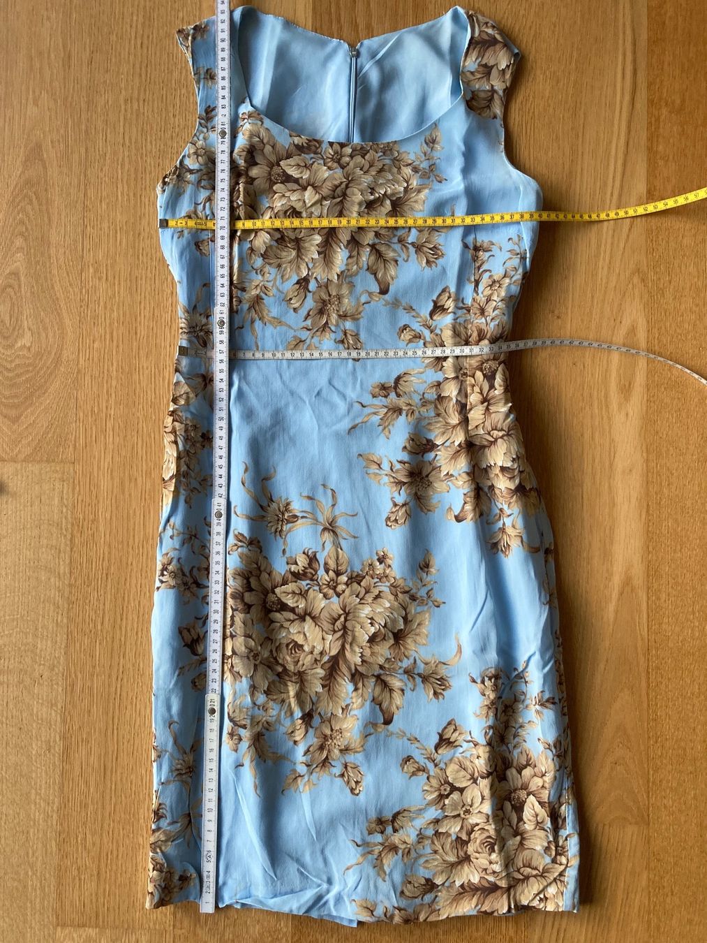 Vestiti: Elegantes Etui Kleid blau/beige – Usato da Stallikon venduto da dotka07