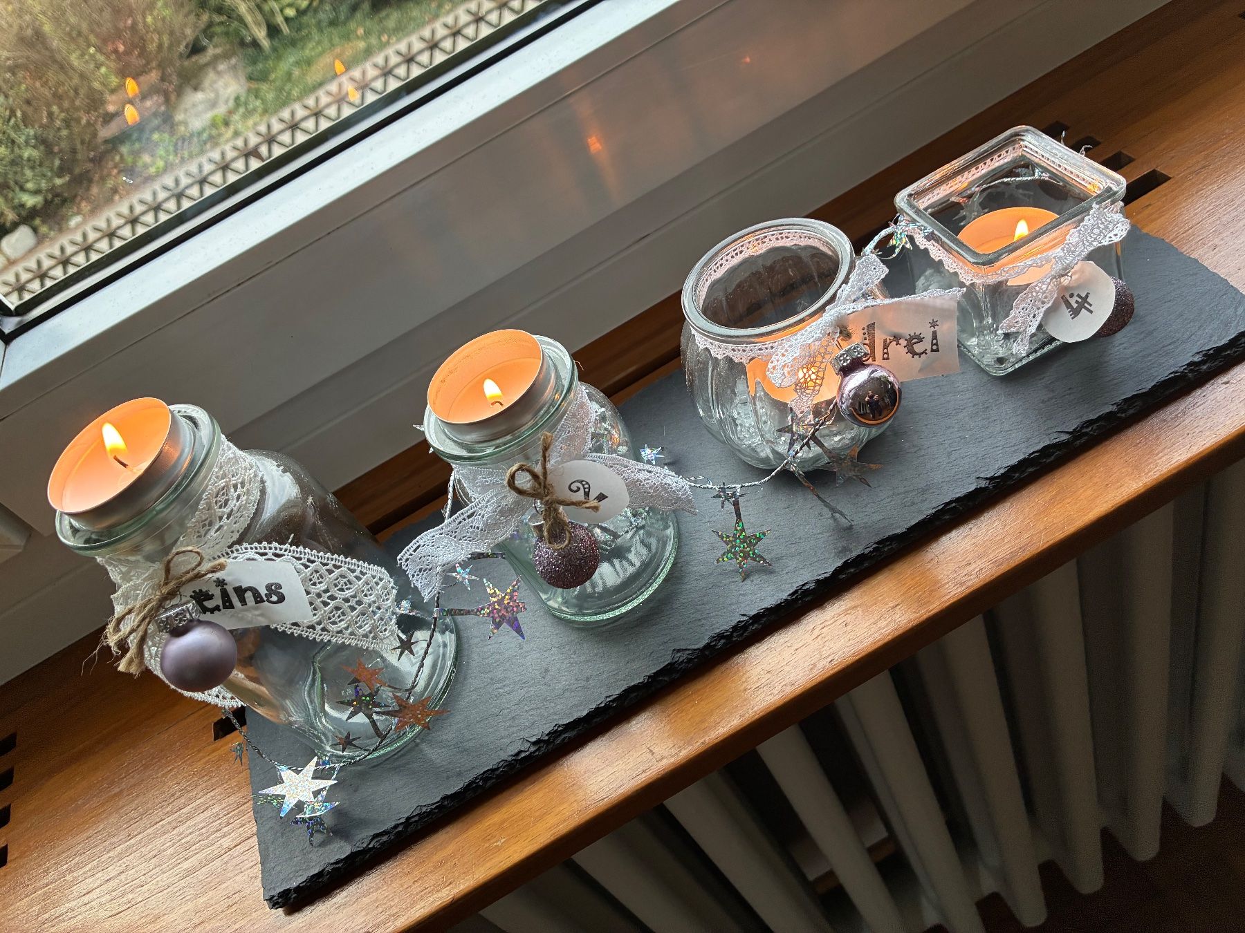 Tutte le decorazioni: Handgemachtes Advents-Windlicht-Set – Usato da Heerbrugg venduto da blubber02 2