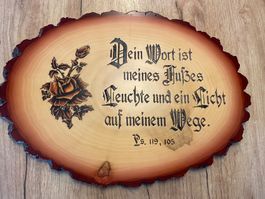 Tafel mit Christlichem Spruch