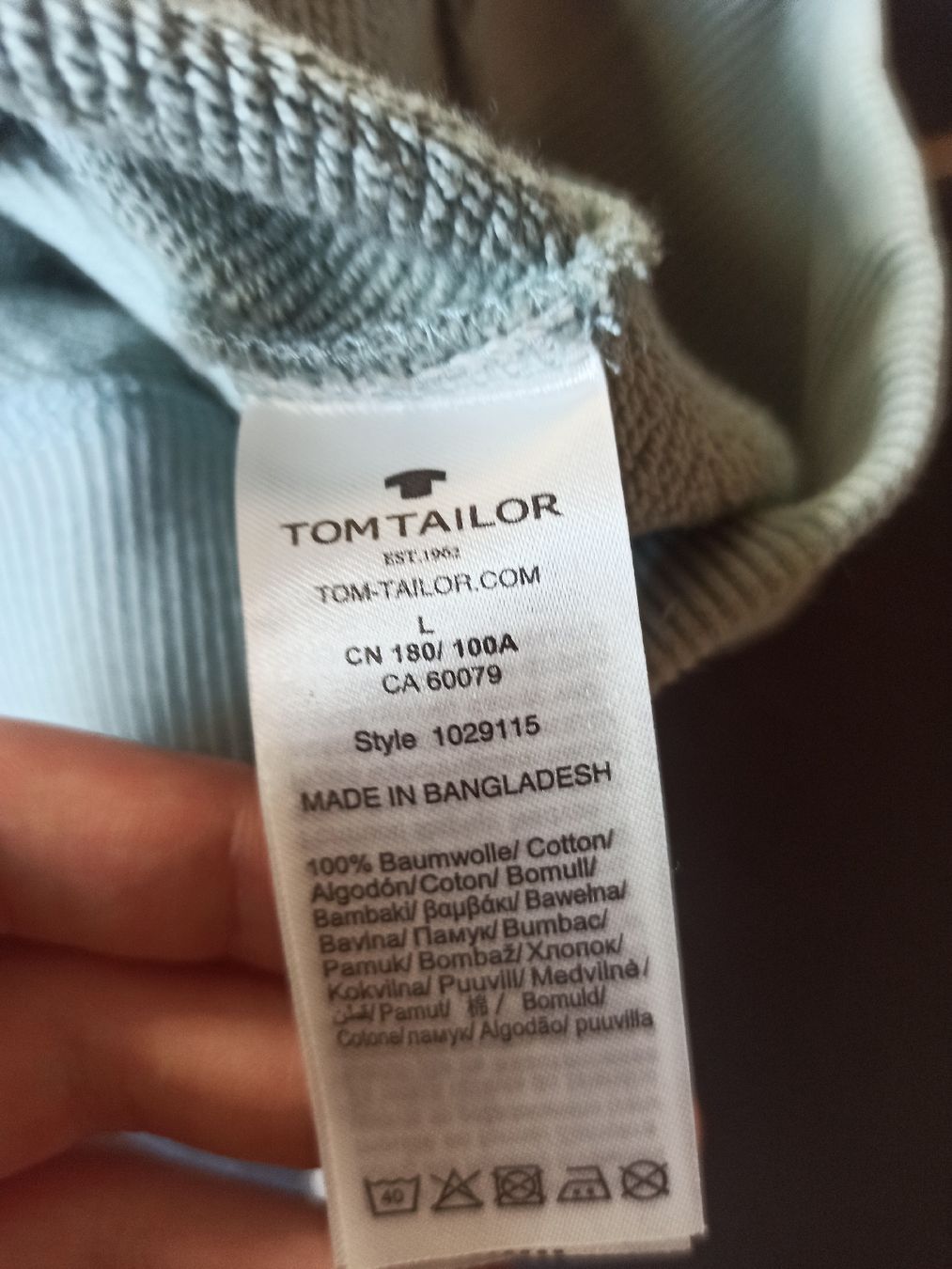 Tom Tailor Pulls & Sweat-shirts: Sweat à capuche Tom Tailor turquoise clair – Neuf (Voir description) à Renens VD par Eldev 4