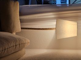 Stehlampe Tau Design beige schwarz gebraucht Zustand