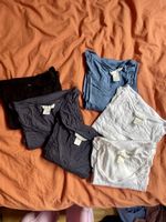 Basic T-Shirts, XS&S, weiss blau schwarz, bequem, V-Auschnit