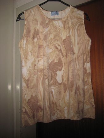 Top beige / hellbraun marmoriert Grösse L / XL