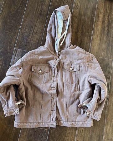 Damen Jacke mit Kapuze und Teddyfutter braun Grösse XXL neu