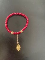 ♥ Ramadan - Rotes Armband mit Fatimahand - Glücksbringer