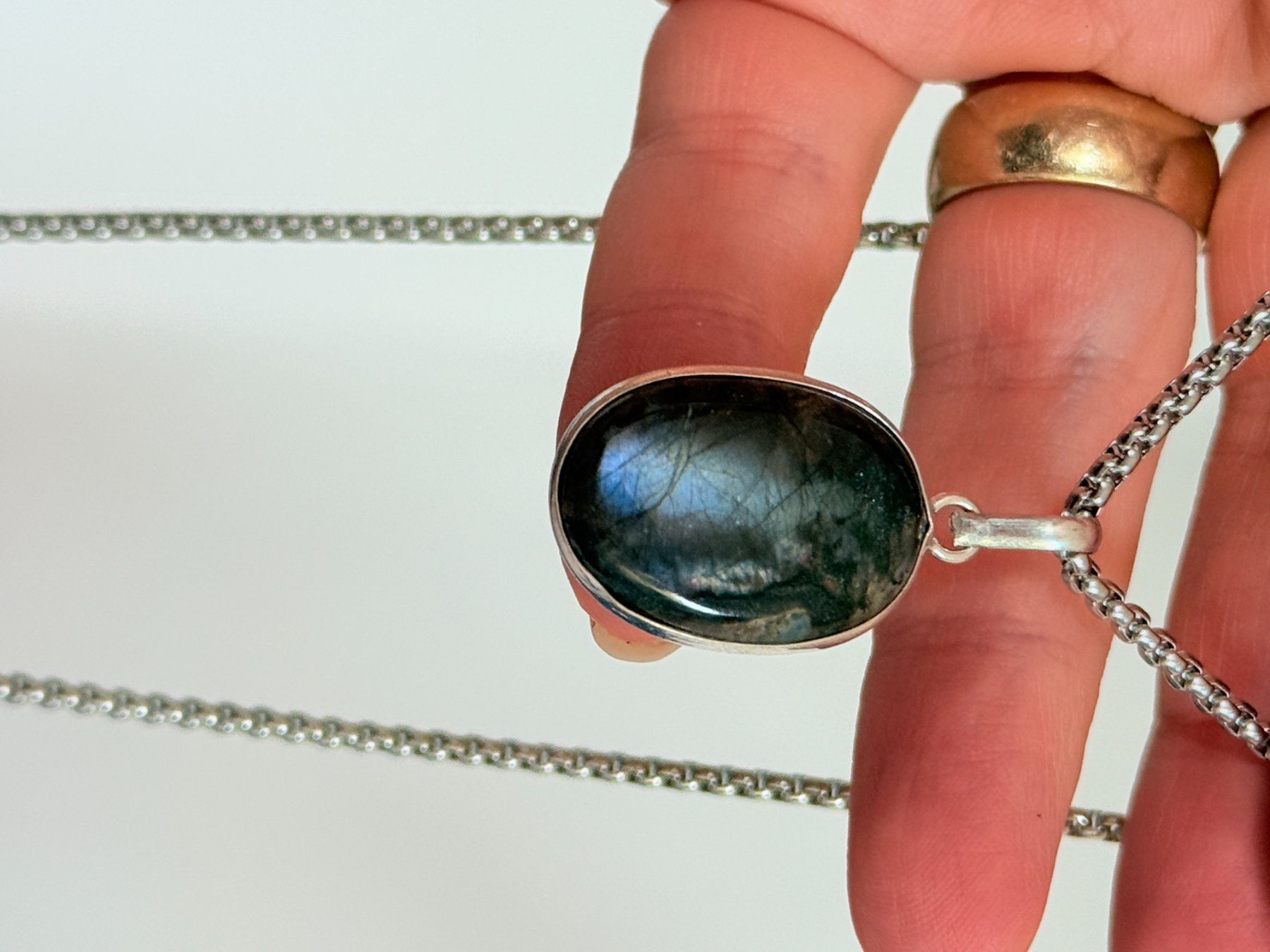 Colliers: Collier avec Labradorite – Neuf avec emballage d'origine à Genève par AWWA 4