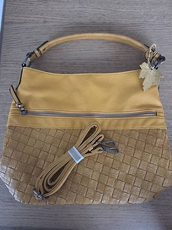 Herbstliche Handtasche in Senfgelb, neuwertig!