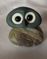 Eule Figur Naturstein Handgemacht siehe Foto 