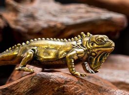 Iguana Lizard aus Messing