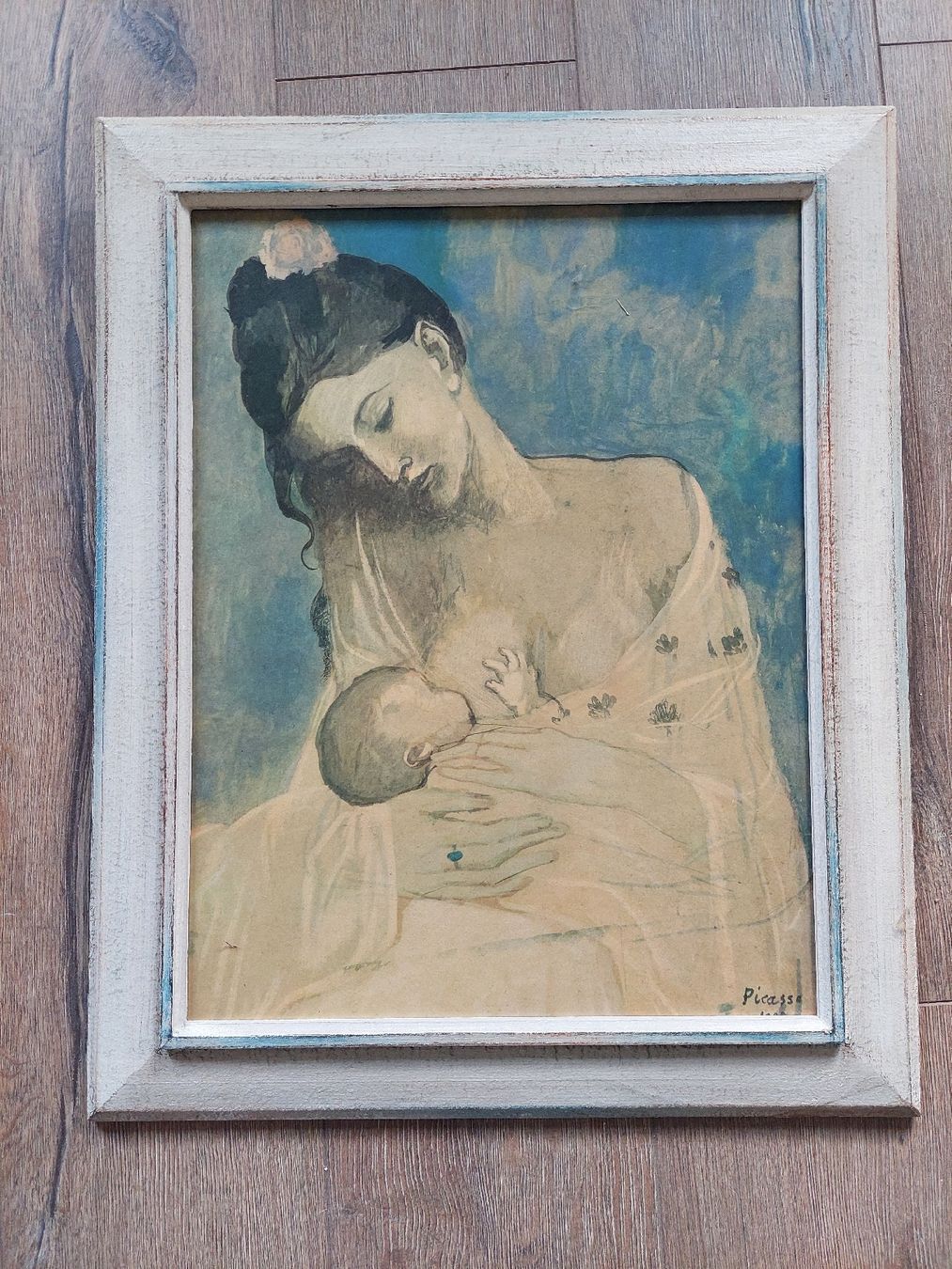 Foto & Immagini: Picasso Druck, Mutter und Kind, gerahmt – Usato da Niedergösgen venduto da Lene1805