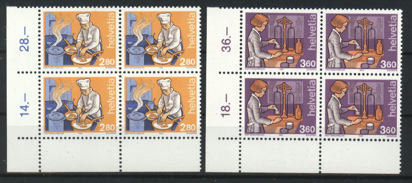 Tutti i francobolli: 1992, Mensch und Berufs II ** – Nuovo (secondo la descrizione) da Willisau venduto da Vollstempel