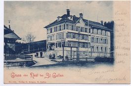 ST. GALLEN Gruss von Nest bei St. Gallen, 1899, Stempel Nest