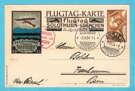 Flugtag Solothurn-Grenchen 31.VIII.24 OK Vig-Eindruck 40 Rp!